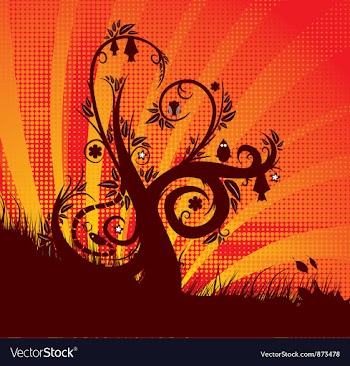 Fantasy floral background vector image