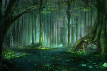 Fantasy Forest HD Wallpaper | Background Image | 2100x1400 | ID ...