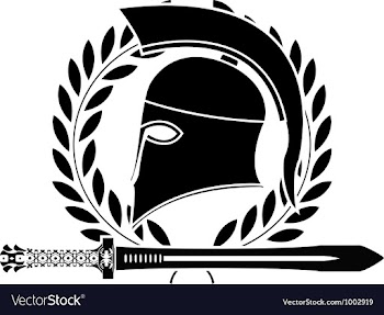  					Fantasy hellenic sword and helmet vector&nbsp;image														