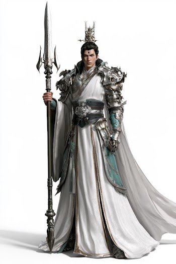 Fantasy Warrior with Ornate Spear