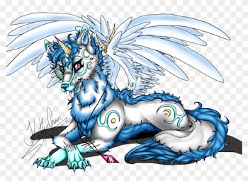 Fantasy Winged Wolf Wallpaper - Half Unicorn Half Wolf