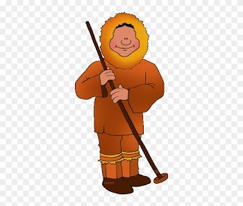Far North Hunter - Arctic Native Americans Clipart