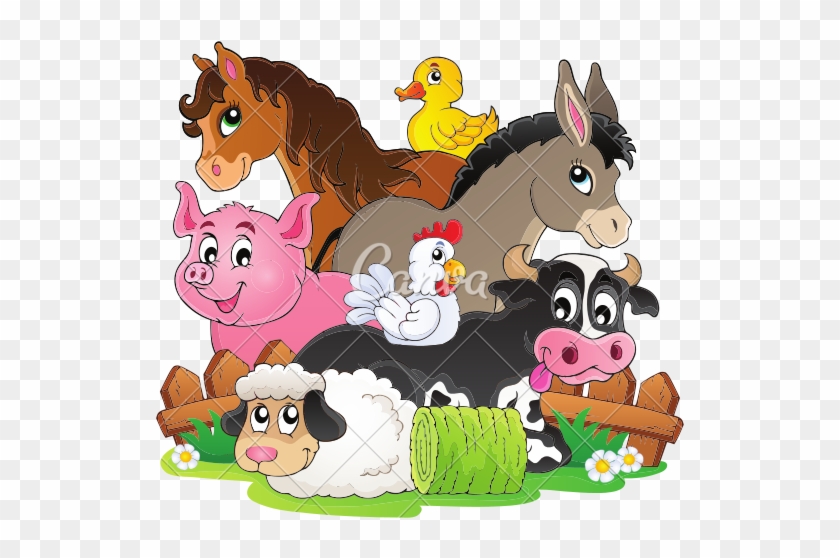 Farm Animals Clipart Farm Community - Cartoon Images Of Farm Animals