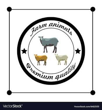 Farm animals silhouettes premium quality isolated vector image