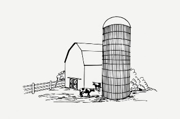 Farm, barn clipart, vintage architecture | Free PSD Illustration - rawpixel