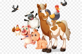 Farm Livestock Illustration - Vector cartoon animals 