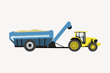 Farm tractor clipart illustration psd. | Free PSD - rawpixel