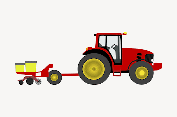 Farm tractor clipart illustration psd. | Free PSD - rawpixel