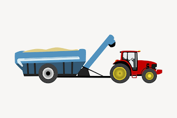 Farm tractor collage element illustration | Free Vector - rawpixel