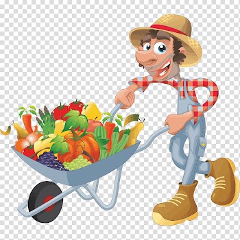 Farmer Fruit Cartoon, vegetable transparent background PNG clipart