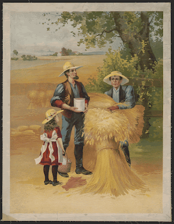 [Farmers and little girl in wheat | Free Photo - rawpixel