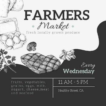 Farmers market Instagram post template, | Free PSD Template - rawpixel