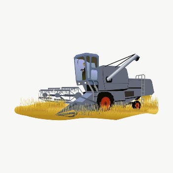 Farming tractor clipart, illustration vector. | Free Vector - rawpixel