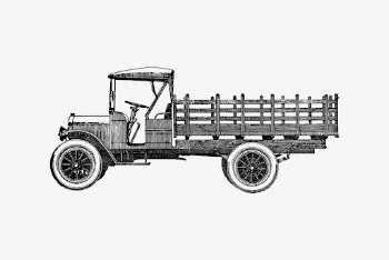 Farming truck drawing clipart, vintage | Free Vector - rawpixel