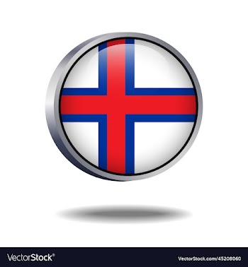 faroe islands flag button