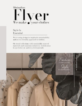 Fashion aesthetic flyer editable template, | Free Vector Template - rawpixel