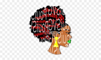 Fashion Afro Word Art Natural Hair Vinyl Iron On Transfer - Poster