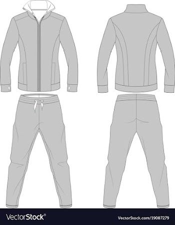 Fashion athletic apparel flat drawings vector image
