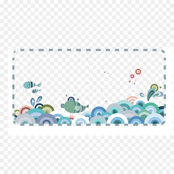 Fashion Cartoon Wind wave - Wind border vector illustration 