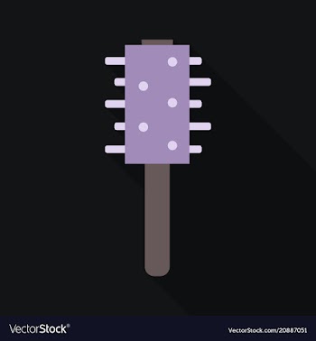 Fashion equipment of hairbrush for hair of comb vector image