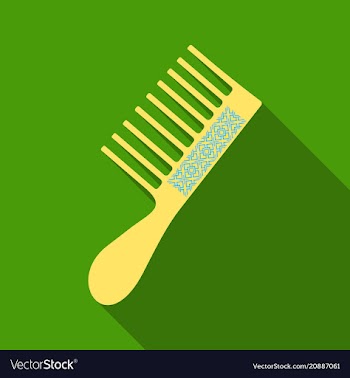 Fashion equipment of hairbrush for hair of comb vector image