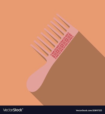 Fashion equipment of hairbrush for hair of comb vector image