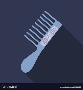 Fashion equipment of hairbrush for hair of comb vector image