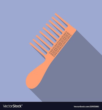 Fashion equipment of hairbrush for hair of comb vector image