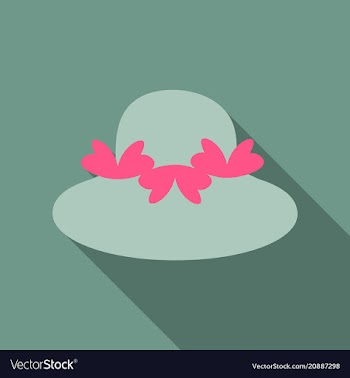 Fashion hat womens hat with bow lady retro hat vector image