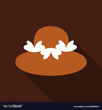 Fashion hat womens hat with bow lady retro hat vector image