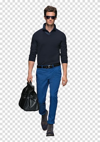 Fashion Hugo Boss Sportswear Model Winter, men's jeans transparent background PNG clipart