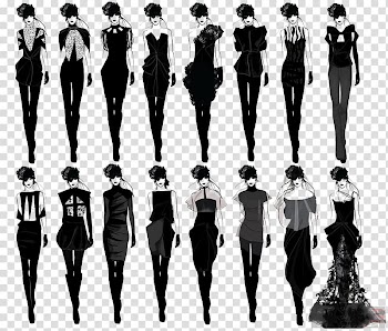 Fashion illustration Drawing Fashion design Sketch, Black and white catwalk model transparent background PNG clipart