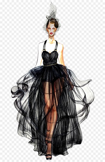 Fashion illustration Drawing Illustrator Illustration - Black woman fashion creative 