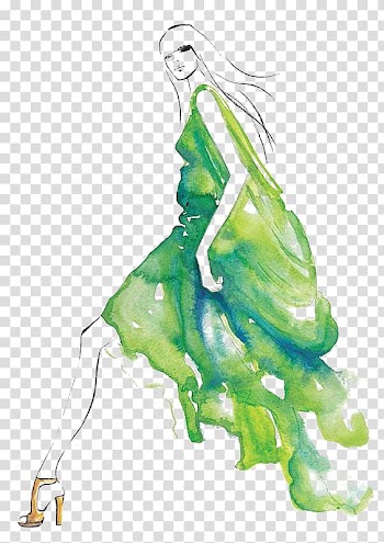 Fashion illustration Watercolor painting Illustration, Women's Fashion transparent background PNG clipart