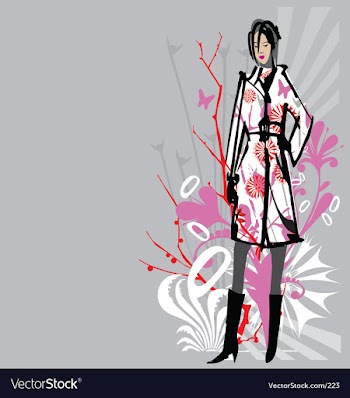 Fashion model illustration vector image