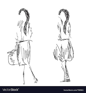Fashion models sketch vector image