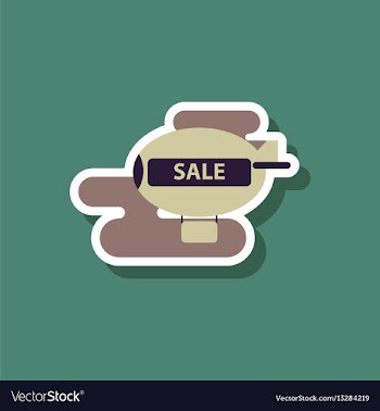 Fashion patch sale sticker air balloon vector image