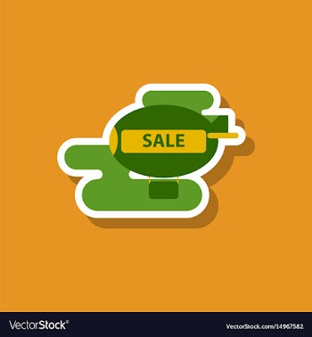 Fashion patch sale sticker air balloon vector image