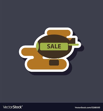 Fashion patch sale sticker air balloon vector image