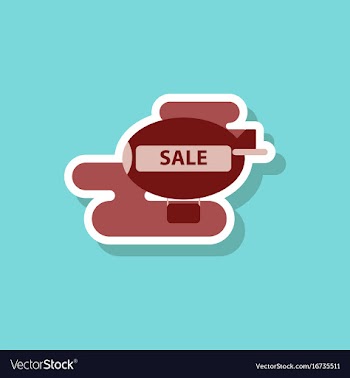 Fashion patch sale sticker air balloon vector image
