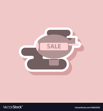 Fashion patch sale sticker air balloon vector image