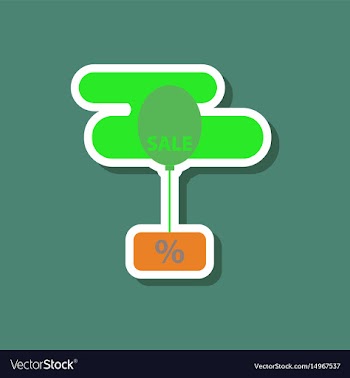 Fashion patch sale sticker balloon in the sky vector image