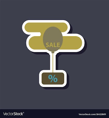 Fashion patch sale sticker balloon in the sky vector image