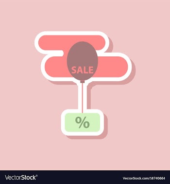 Fashion patch sale sticker balloon in the sky vector image