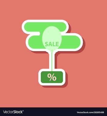 Fashion patch sale sticker balloon in the sky vector image