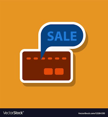 Fashion patch sale sticker bank card sale vector image