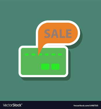 Fashion patch sale sticker bank card sale vector image