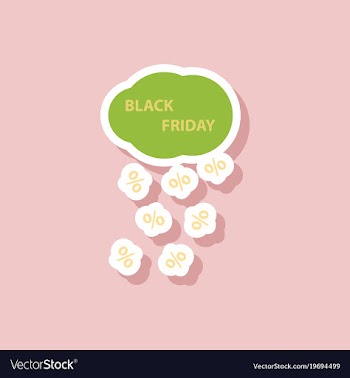 Fashion patch sale sticker black friday rain cloud vector image