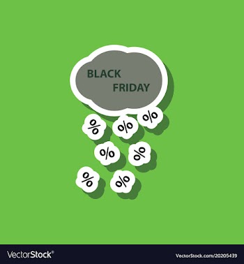 Fashion patch sale sticker black friday rain cloud vector image