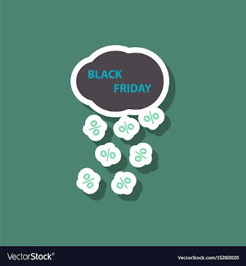 Fashion patch sale sticker black friday rain vector image